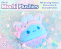 Part  2 I Mochi Plush sewing Pattern + Tutorial Book .PDF + Embroidery files