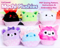 Mochi Plush sewing Pattern + Tutorial Book .PDF + Embroidery files I Part 1 & 2