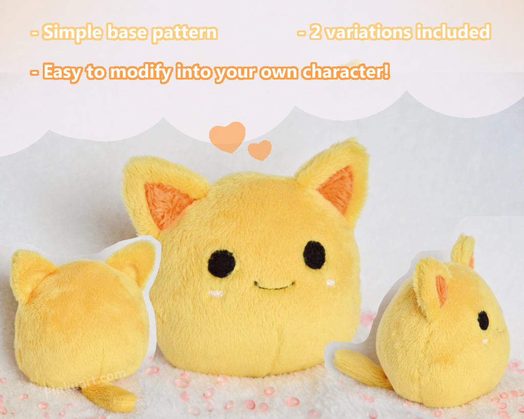 Part 1 I Mochi Plush sewing Pattern + Tutorial Book .PDF