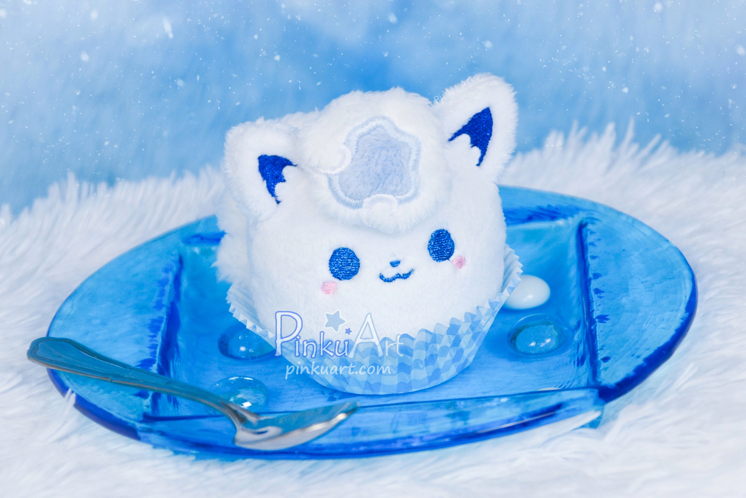 Winter fox Mochi Plushie I Ready to ship
