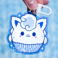 Winter Fox Mochi TO GO - Kawaii Acrylic Anime Keychain, double sided