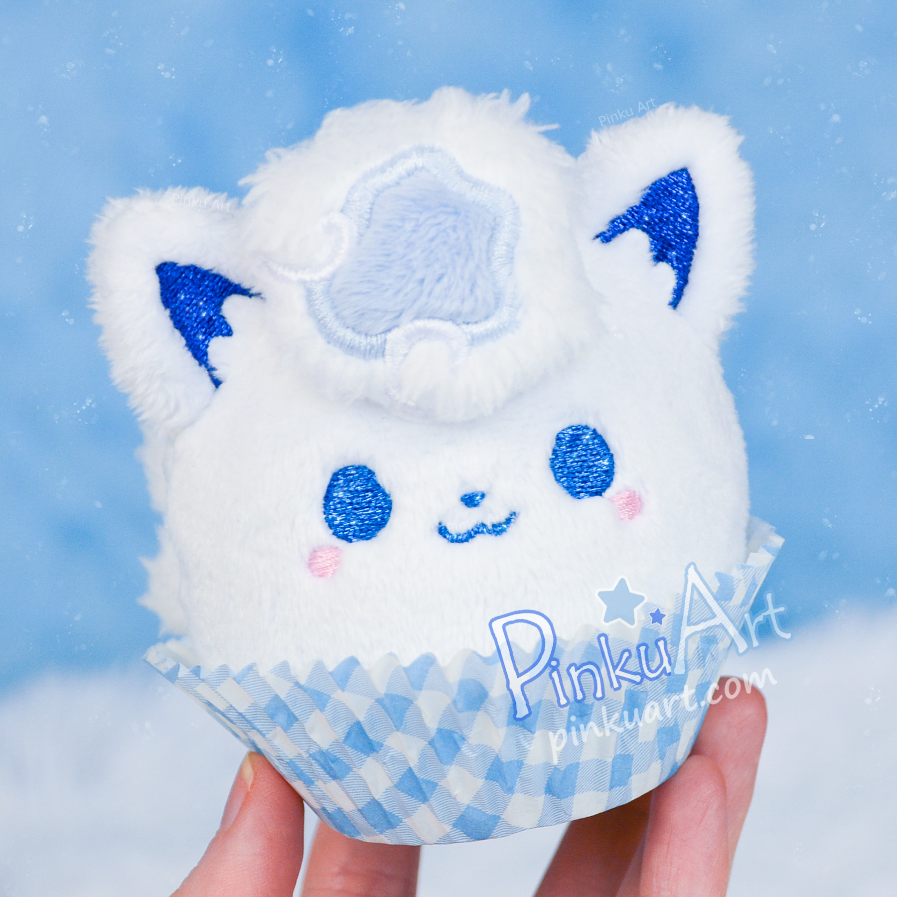 Winter fox Mochi Plushie I Ready to ship