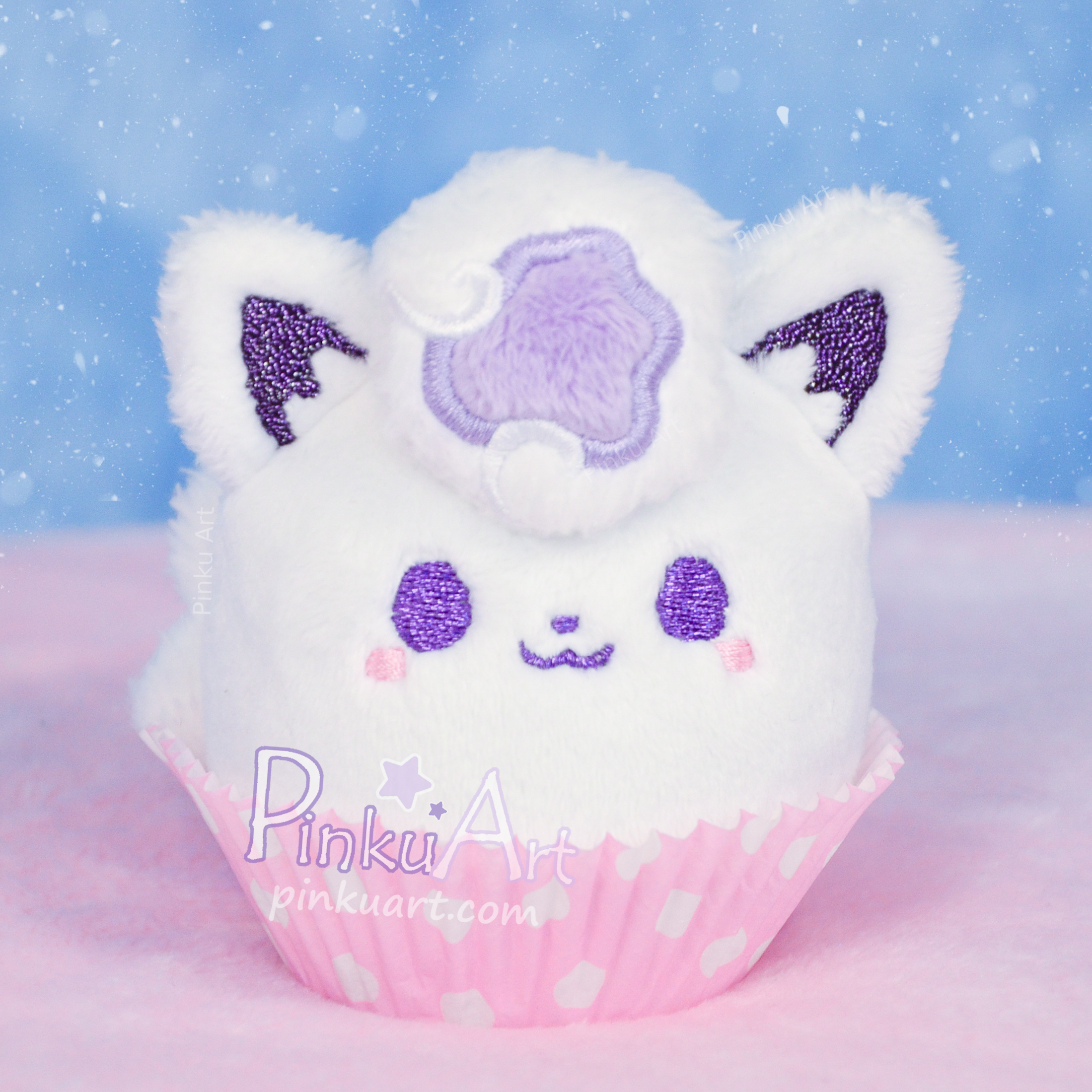 Winter fox Mochi Plushie I Ready to ship