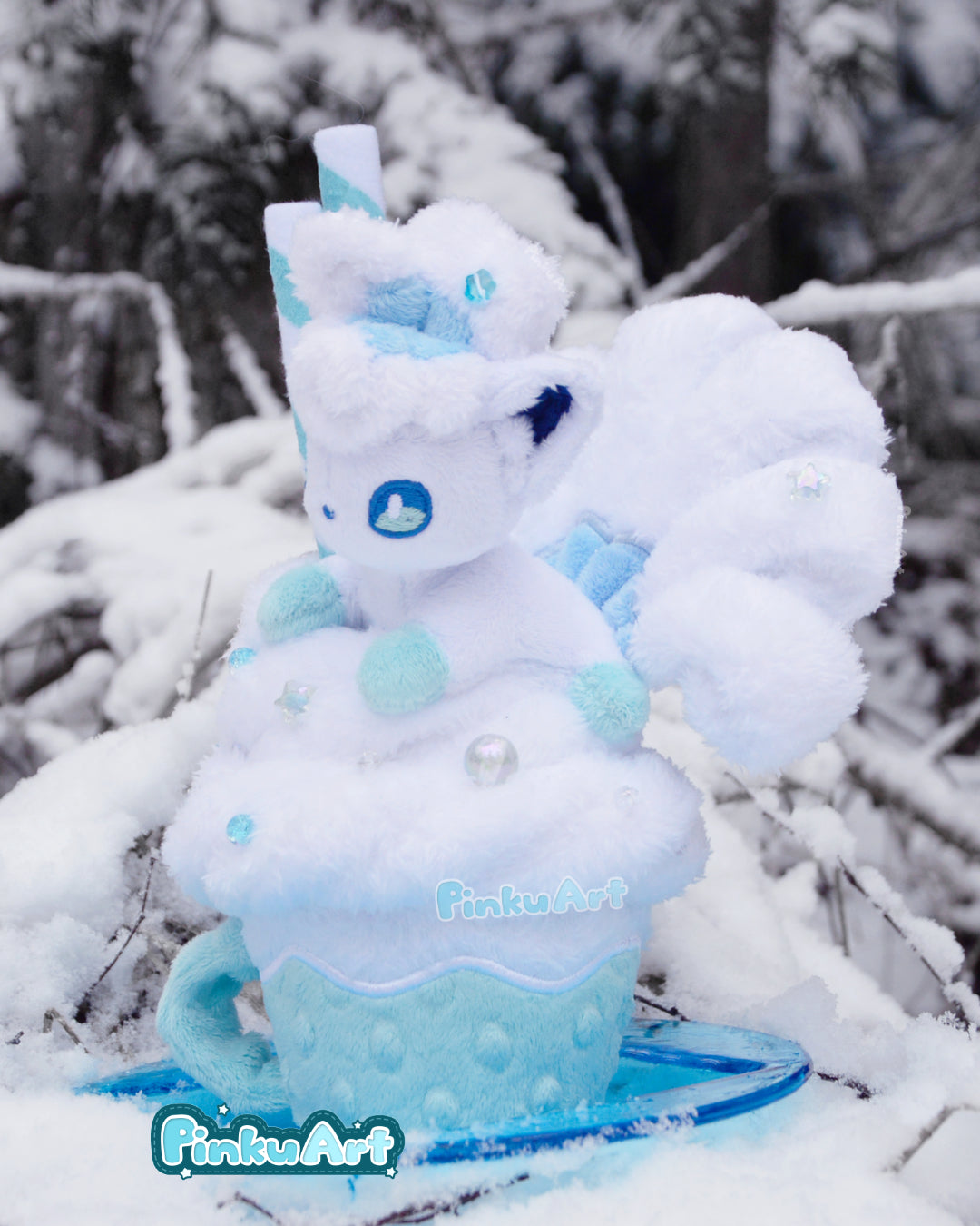 Cozy Alolan Mug plush sculpture - blue