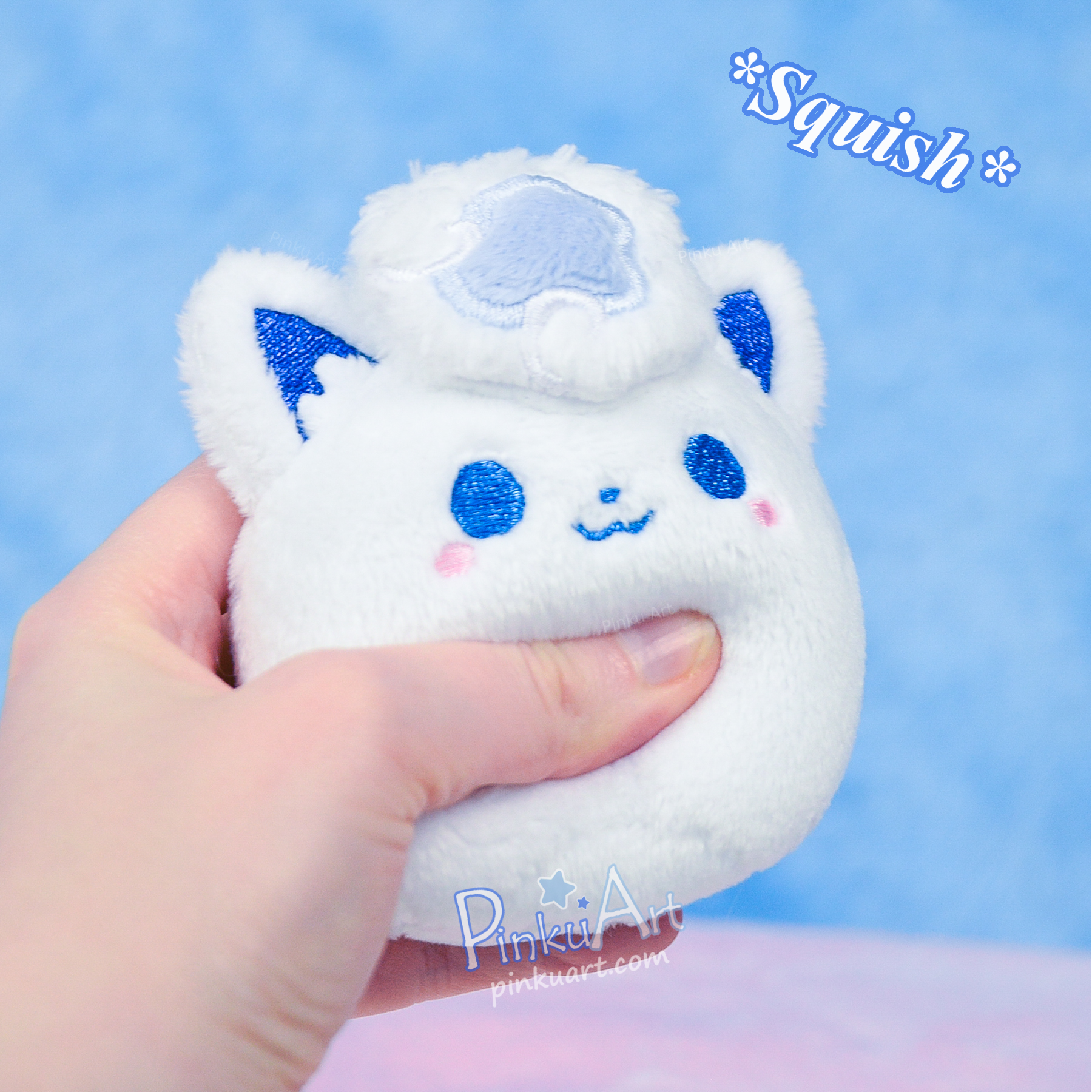 Winter fox Mochi Plushie I Ready to ship