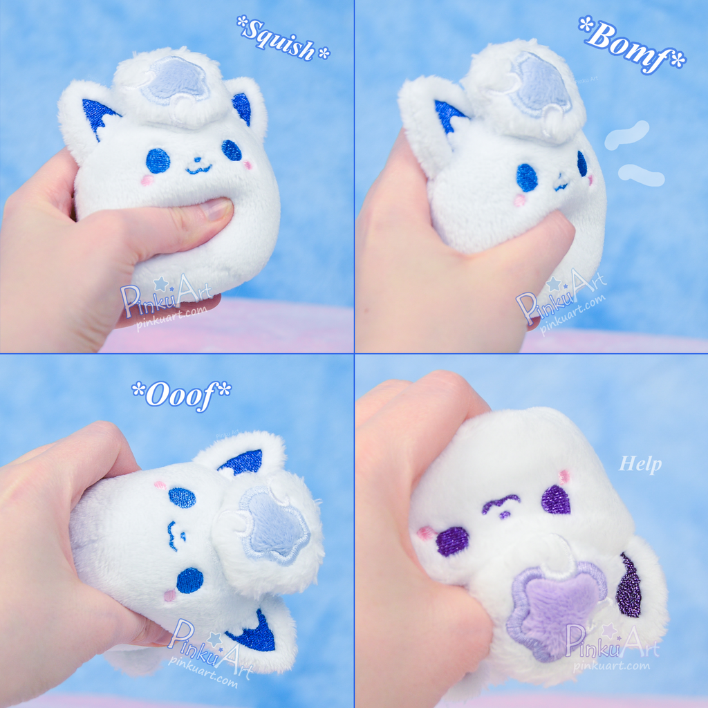 Winter fox Mochi Plushie I Ready to ship