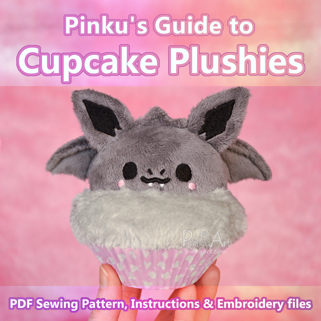 Cupcake Plush sewing Pattern + Tutorial Book I Digital PDF + Embroidery files