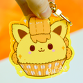 Lemon Fox Mochi TO GO - Kawaii Acrylic Anime Keychain, double sided