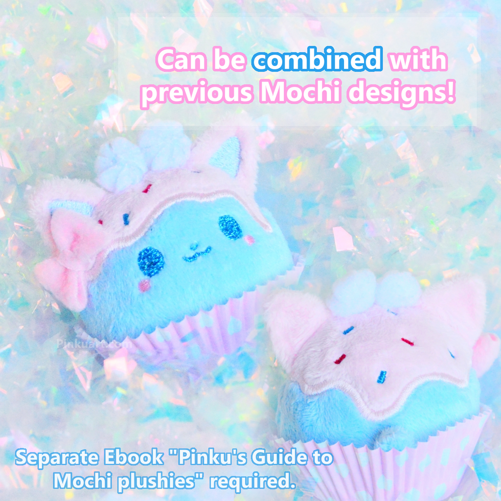 Cupcake Plush sewing Pattern + Tutorial Book I Digital PDF + Embroidery files
