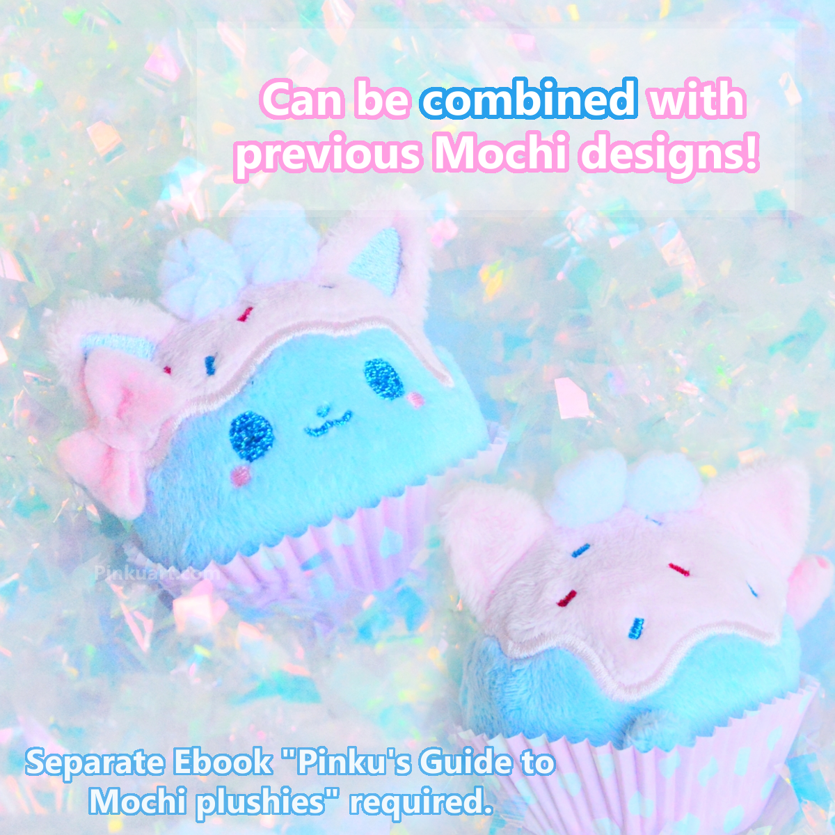 Cupcake Plush sewing Pattern + Tutorial Book I Digital PDF + Embroidery files