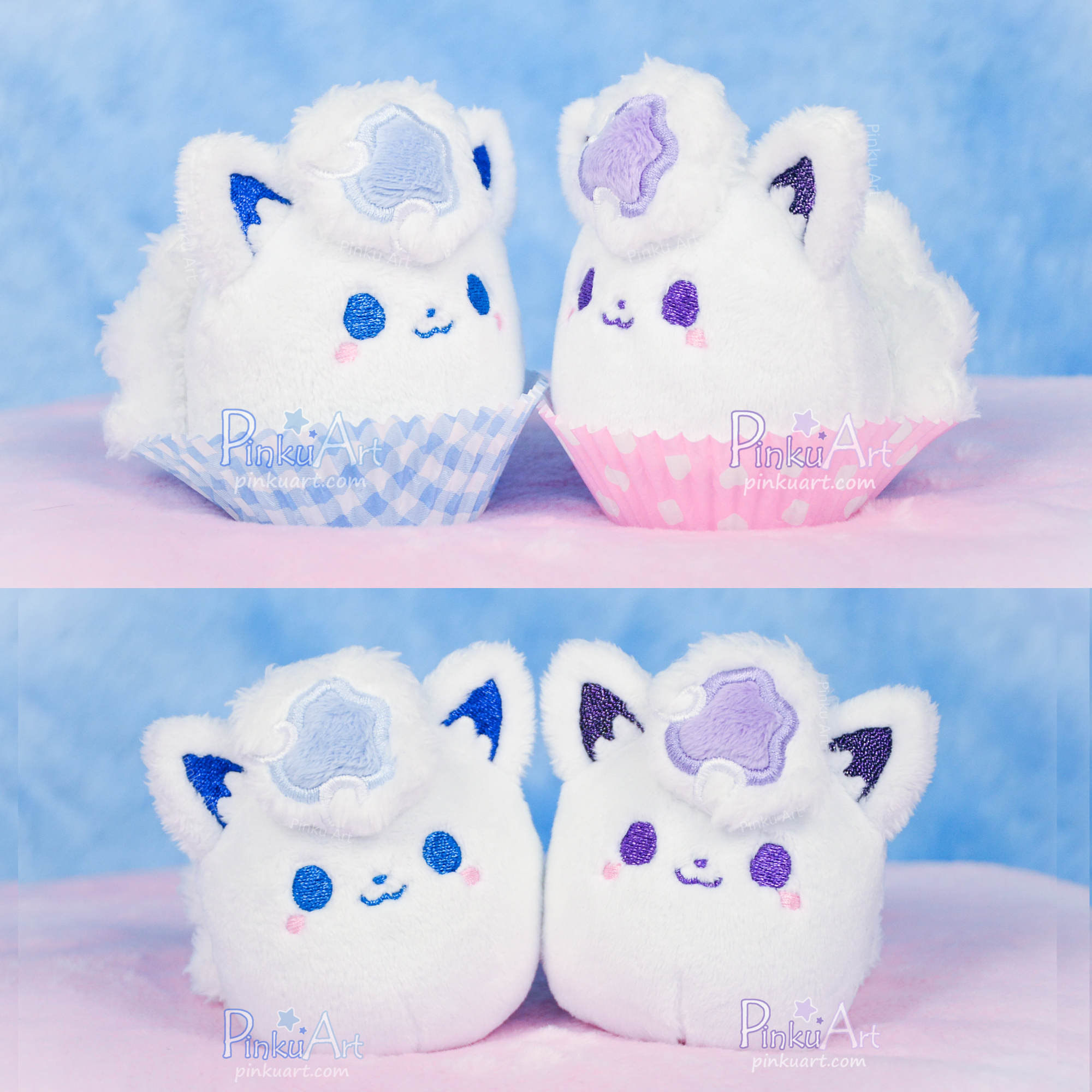 Winter fox Mochi Plushie I Ready to ship