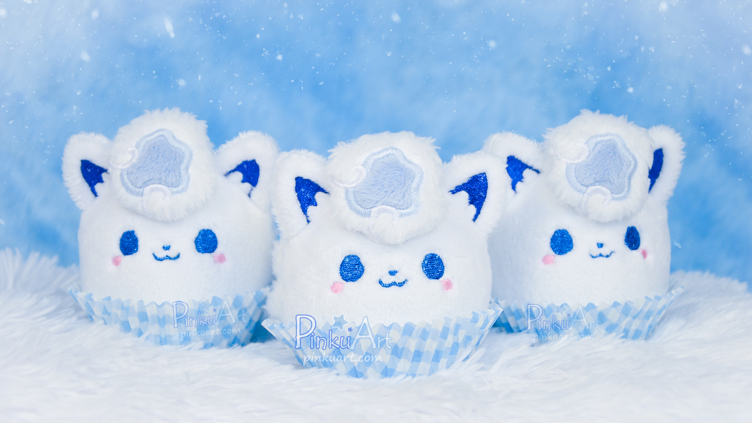 Winter fox Mochi Plushie I Ready to ship