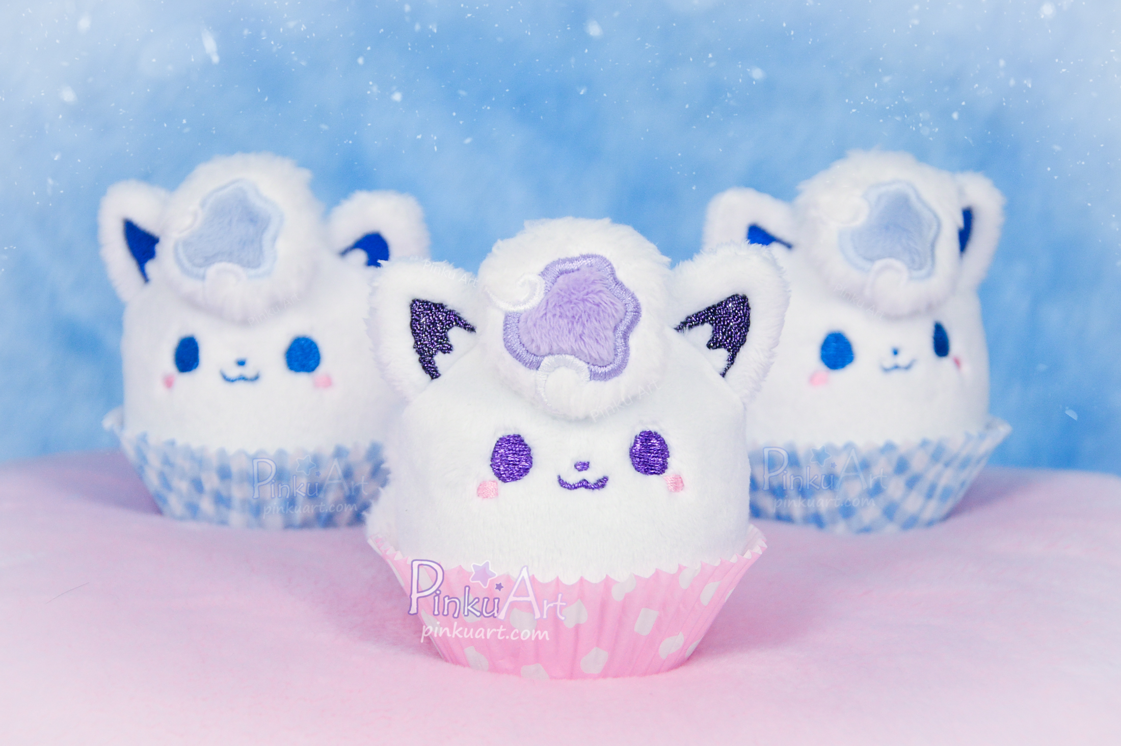 Winter fox Mochi Plushie I Ready to ship