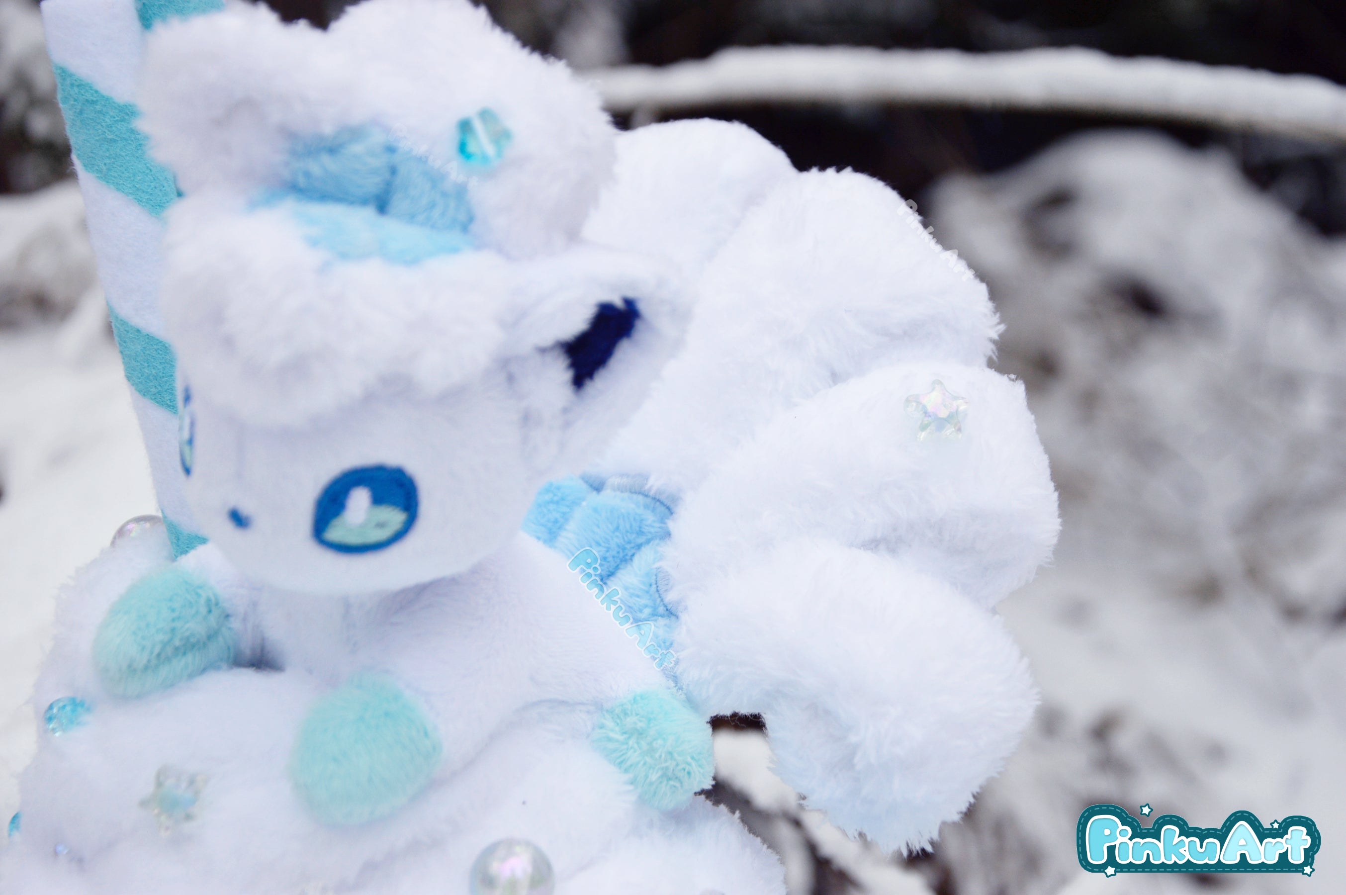 Cozy Alolan Mug plush sculpture - blue