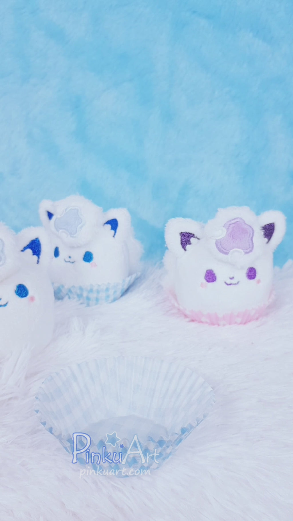 Winter fox Mochi Plushie I Ready to ship